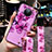 Silicone Candy Rubber Gel Flowers Soft Case Cover S01 for Oppo Ace2 Purple