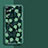 Silicone Candy Rubber Gel Flowers Soft Case Cover S01 for Vivo V25 Pro 5G Green