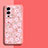 Silicone Candy Rubber Gel Flowers Soft Case Cover S01 for Vivo V25 Pro 5G Hot Pink