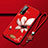 Silicone Candy Rubber Gel Flowers Soft Case Cover S01 for Vivo Y20i India Red Wine