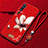 Silicone Candy Rubber Gel Flowers Soft Case Cover S01 for Xiaomi Mi Note 10 Pro Red Wine