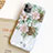 Silicone Candy Rubber Gel Flowers Soft Case Cover S02 for Apple iPhone 11 Pro Max Green