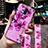 Silicone Candy Rubber Gel Flowers Soft Case Cover S02 for Oppo RX17 Pro Purple