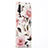 Silicone Candy Rubber Gel Flowers Soft Case Cover S02 for Samsung Galaxy Note 10 Plus Pink