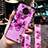 Silicone Candy Rubber Gel Flowers Soft Case Cover S02 for Xiaomi Poco F2 Pro Purple