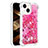 Silicone Candy Rubber TPU Bling-Bling Soft Case Cover S01 for Apple iPhone 14 Hot Pink