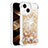 Silicone Candy Rubber TPU Bling-Bling Soft Case Cover S01 for Apple iPhone 15 Gold