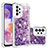 Silicone Candy Rubber TPU Bling-Bling Soft Case Cover S01 for Samsung Galaxy A23 4G Purple