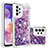 Silicone Candy Rubber TPU Bling-Bling Soft Case Cover S01 for Samsung Galaxy A23 5G Purple