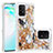 Silicone Candy Rubber TPU Bling-Bling Soft Case Cover S01 for Samsung Galaxy A91 Gold