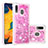 Silicone Candy Rubber TPU Bling-Bling Soft Case Cover S01 for Samsung Galaxy M10S Hot Pink