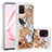Silicone Candy Rubber TPU Bling-Bling Soft Case Cover S01 for Samsung Galaxy Note 10 Lite Gold