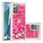 Silicone Candy Rubber TPU Bling-Bling Soft Case Cover S01 for Samsung Galaxy Note 20 5G Hot Pink