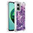 Silicone Candy Rubber TPU Bling-Bling Soft Case Cover S01 for Xiaomi Redmi 11 Prime 5G Purple