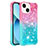 Silicone Candy Rubber TPU Bling-Bling Soft Case Cover S02 for Apple iPhone 14 Pink