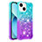 Silicone Candy Rubber TPU Bling-Bling Soft Case Cover S02 for Apple iPhone 14 Sky Blue