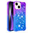Silicone Candy Rubber TPU Bling-Bling Soft Case Cover S02 for Apple iPhone 15 Purple