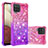 Silicone Candy Rubber TPU Bling-Bling Soft Case Cover S02 for Samsung Galaxy A12 5G Hot Pink