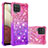 Silicone Candy Rubber TPU Bling-Bling Soft Case Cover S02 for Samsung Galaxy A12 Nacho Hot Pink