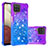 Silicone Candy Rubber TPU Bling-Bling Soft Case Cover S02 for Samsung Galaxy A12 Nacho Purple