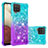 Silicone Candy Rubber TPU Bling-Bling Soft Case Cover S02 for Samsung Galaxy A12 Nacho Sky Blue