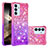 Silicone Candy Rubber TPU Bling-Bling Soft Case Cover S02 for Samsung Galaxy A15 4G Hot Pink