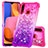 Silicone Candy Rubber TPU Bling-Bling Soft Case Cover S02 for Samsung Galaxy A20s Hot Pink