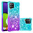 Silicone Candy Rubber TPU Bling-Bling Soft Case Cover S02 for Samsung Galaxy A22 4G Sky Blue