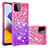 Silicone Candy Rubber TPU Bling-Bling Soft Case Cover S02 for Samsung Galaxy A22 5G Hot Pink