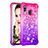 Silicone Candy Rubber TPU Bling-Bling Soft Case Cover S02 for Samsung Galaxy A40 Hot Pink