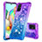 Silicone Candy Rubber TPU Bling-Bling Soft Case Cover S02 for Samsung Galaxy A71 4G A715 Purple