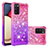 Silicone Candy Rubber TPU Bling-Bling Soft Case Cover S02 for Samsung Galaxy F02S SM-E025F Hot Pink