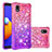 Silicone Candy Rubber TPU Bling-Bling Soft Case Cover S02 for Samsung Galaxy M01 Core Hot Pink