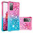 Silicone Candy Rubber TPU Bling-Bling Soft Case Cover S02 for Samsung Galaxy S20 FE 4G Pink