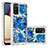 Silicone Candy Rubber TPU Bling-Bling Soft Case Cover S03 for Samsung Galaxy A02s Blue