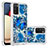 Silicone Candy Rubber TPU Bling-Bling Soft Case Cover S03 for Samsung Galaxy A03s Blue