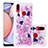 Silicone Candy Rubber TPU Bling-Bling Soft Case Cover S03 for Samsung Galaxy A10s Hot Pink