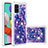 Silicone Candy Rubber TPU Bling-Bling Soft Case Cover S03 for Samsung Galaxy A51 4G Purple