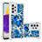 Silicone Candy Rubber TPU Bling-Bling Soft Case Cover S03 for Samsung Galaxy A73 5G Blue
