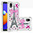 Silicone Candy Rubber TPU Bling-Bling Soft Case Cover S03 for Samsung Galaxy M01 Core Pink