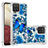 Silicone Candy Rubber TPU Bling-Bling Soft Case Cover S03 for Samsung Galaxy M12 Blue