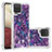 Silicone Candy Rubber TPU Bling-Bling Soft Case Cover S03 for Samsung Galaxy M12 Purple