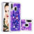 Silicone Candy Rubber TPU Bling-Bling Soft Case Cover S04 for Samsung Galaxy A40 Purple