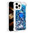 Silicone Candy Rubber TPU Bling-Bling Soft Case Cover with Finger Ring Stand S01 for Apple iPhone 13 Pro Blue