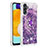 Silicone Candy Rubber TPU Bling-Bling Soft Case Cover with Finger Ring Stand S01 for Samsung Galaxy A04s Purple