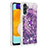 Silicone Candy Rubber TPU Bling-Bling Soft Case Cover with Finger Ring Stand S01 for Samsung Galaxy A13 5G Purple