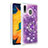 Silicone Candy Rubber TPU Bling-Bling Soft Case Cover with Finger Ring Stand S01 for Samsung Galaxy A20 Purple