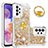 Silicone Candy Rubber TPU Bling-Bling Soft Case Cover with Finger Ring Stand S01 for Samsung Galaxy A23 4G