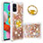 Silicone Candy Rubber TPU Bling-Bling Soft Case Cover with Finger Ring Stand S01 for Samsung Galaxy A51 4G