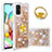 Silicone Candy Rubber TPU Bling-Bling Soft Case Cover with Finger Ring Stand S01 for Samsung Galaxy A71 4G A715